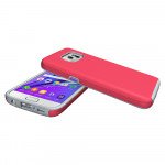 Wholesale Samsung Galaxy S7 Edge Rugged Hybrid Armor Case (Hot Pink)